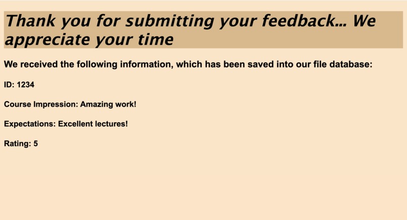 Student Feedback Collection – screenshot 2