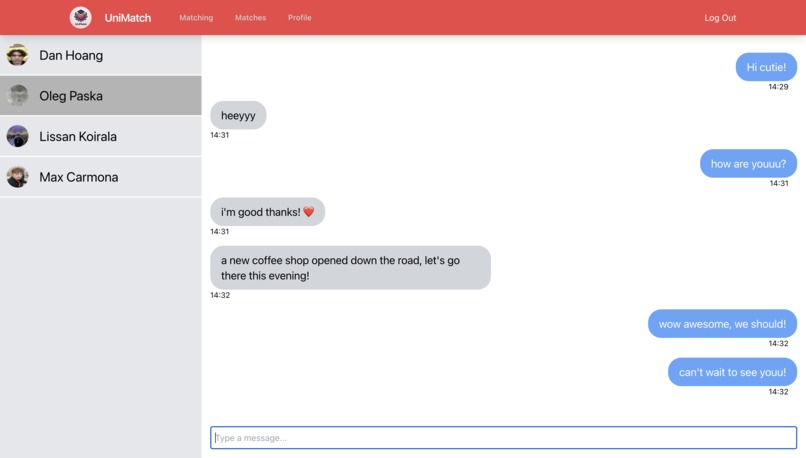 UniMatch – screenshot 1
