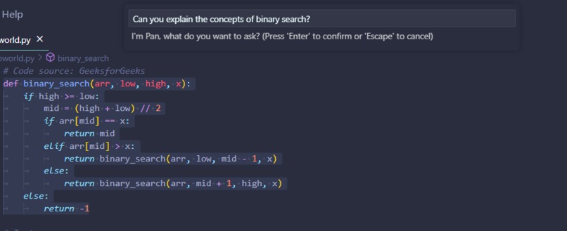 Pan - Coding Buddy IDE Extension – screenshot 4