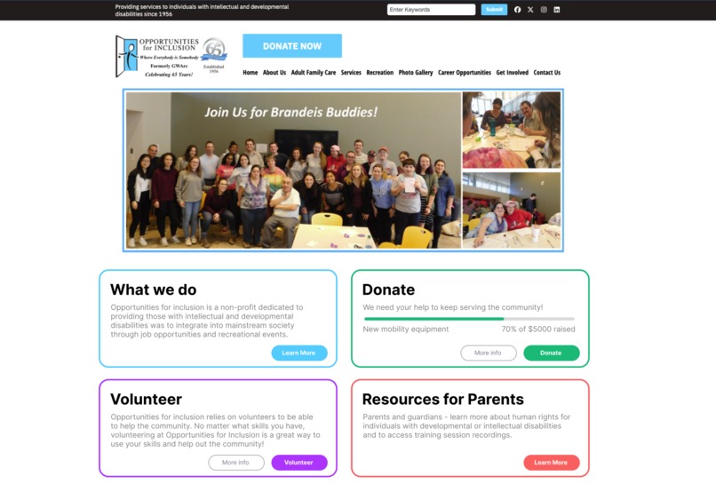 Website redesign – screenshot 1