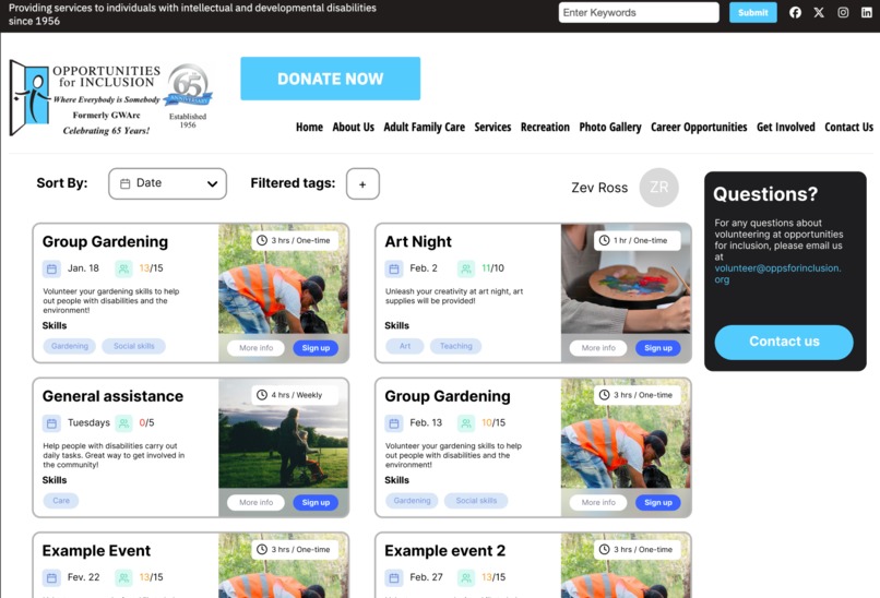 Website redesign – screenshot 2