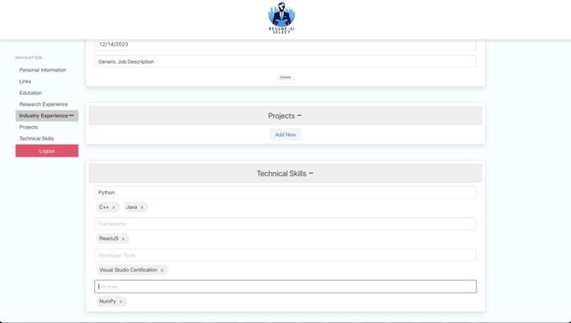 ResumeAI Select – screenshot 1