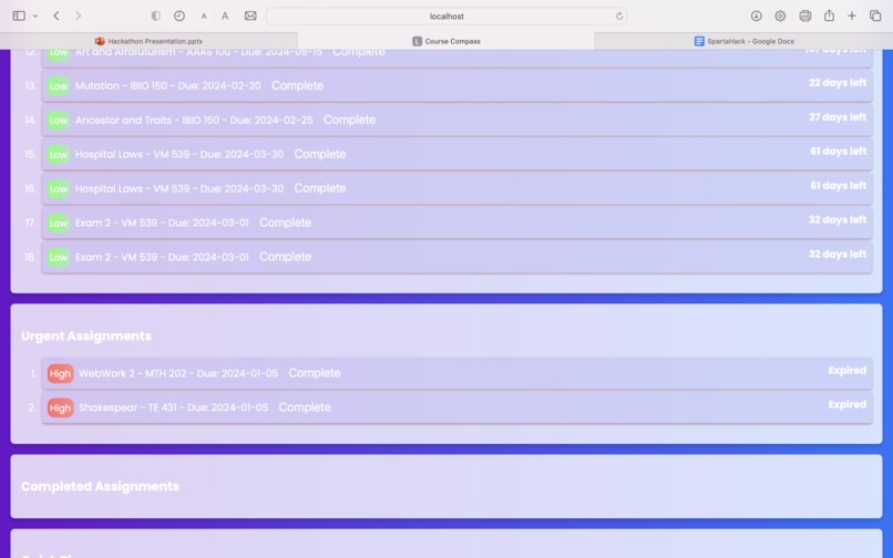 Course Compass – screenshot 1