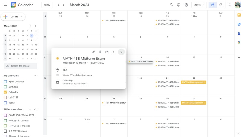 Calendify – screenshot 3