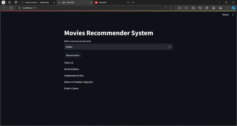 Movies-Recommender – screenshot 1