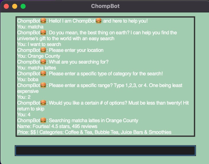 ChompBot – screenshot 1