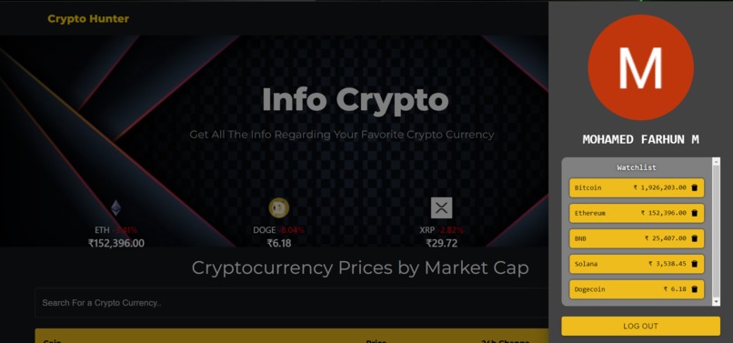 INFOCRYPTO – screenshot 1