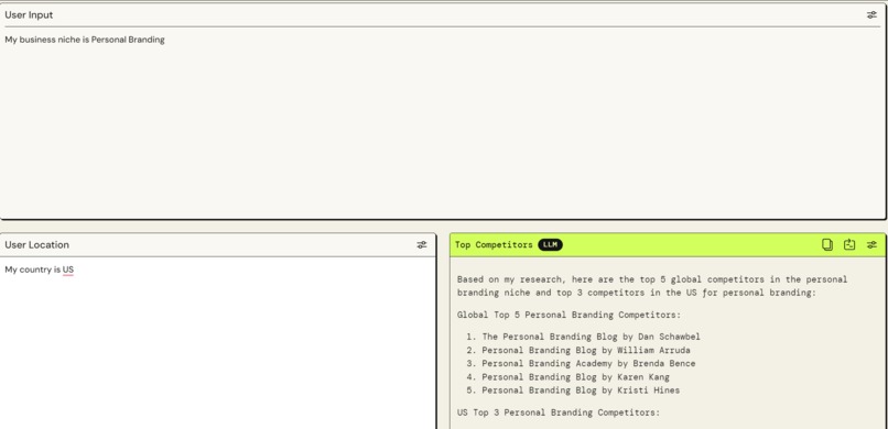 Business Competitor Analyzer app – screenshot 1