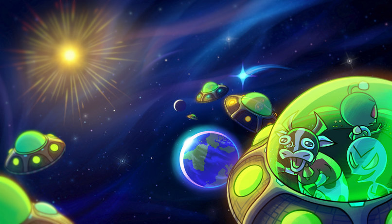 Background Illustrations - "Aliens Want Our Mascot?!" – screenshot 6