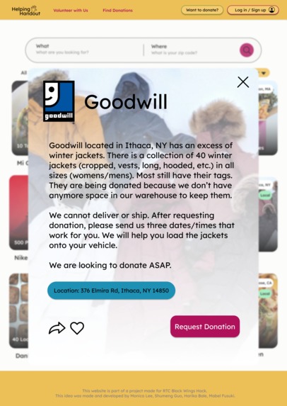 Helping Handouts by HackHeroines – screenshot 5