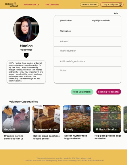 Helping Handouts by HackHeroines – screenshot 7