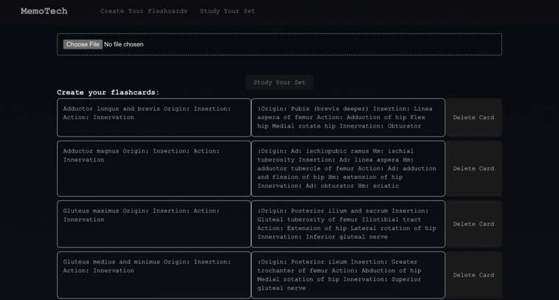 MemoTech – screenshot 1