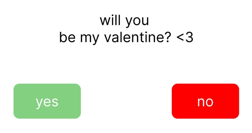 Valentine's Website – screenshot 1