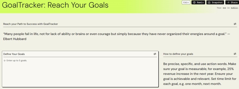 GoalTracker: Reach Your Goals – screenshot 1