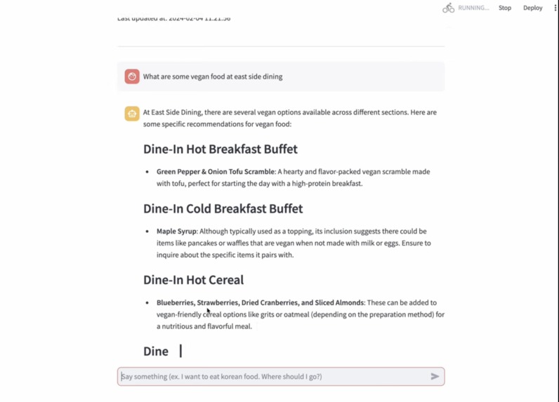 SBU Meal Assistant – screenshot 1