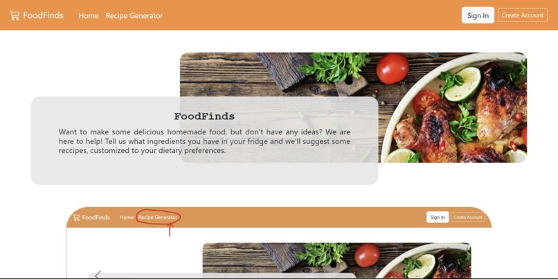Team38_4D_FoodFinds – screenshot 1