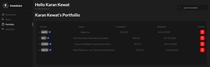 Investoxx – screenshot 1