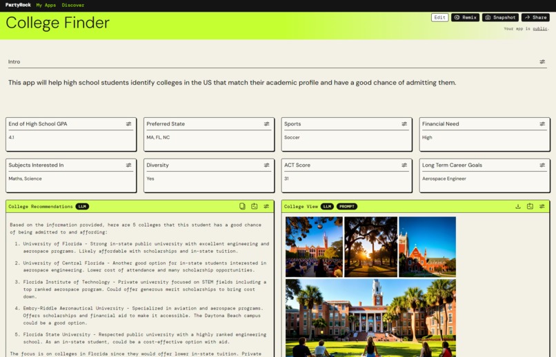 College Finder – screenshot 1