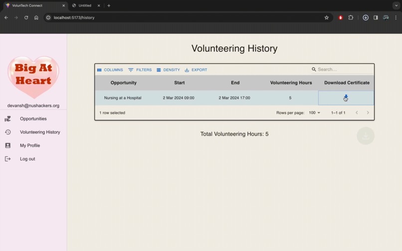VolunTech Connect – screenshot 2