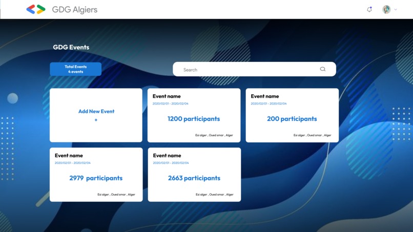 GDG hack 24 Events Software – screenshot 4