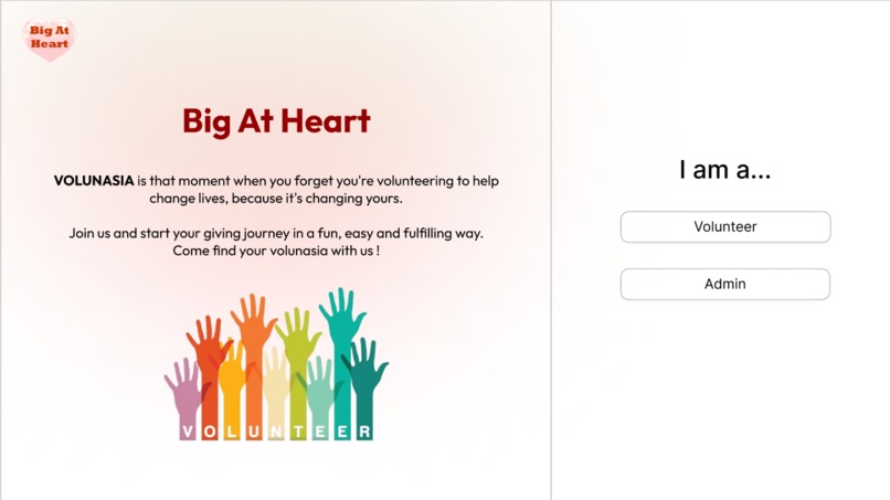 Volunteering Management System – screenshot 1