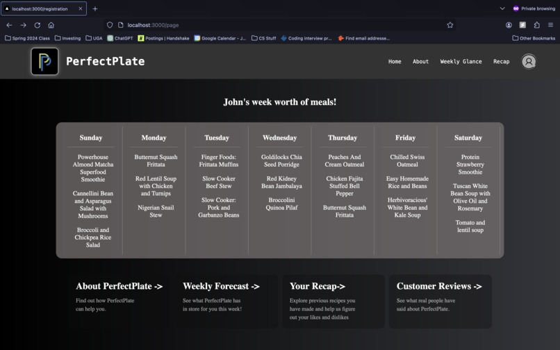 PerfectPlate – screenshot 1