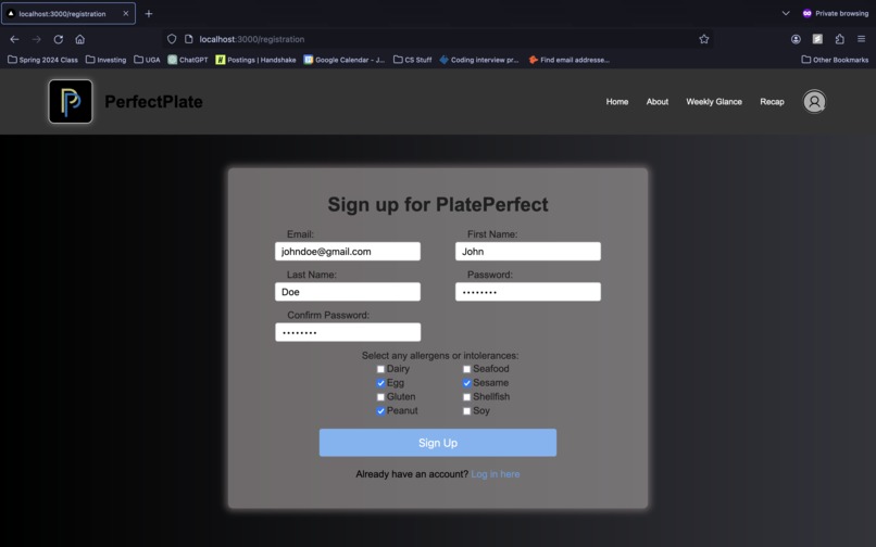 PerfectPlate – screenshot 2