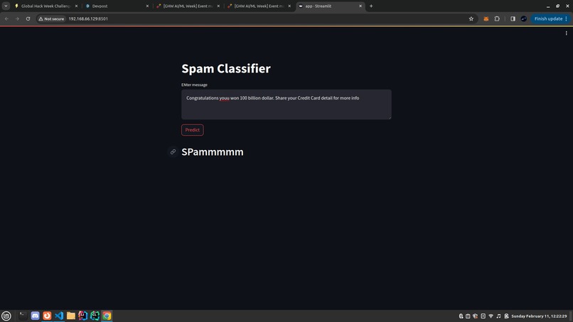 Text Spam Detection – screenshot 2