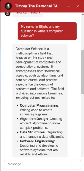 Timmy the AI Teaching Assistant – screenshot 2