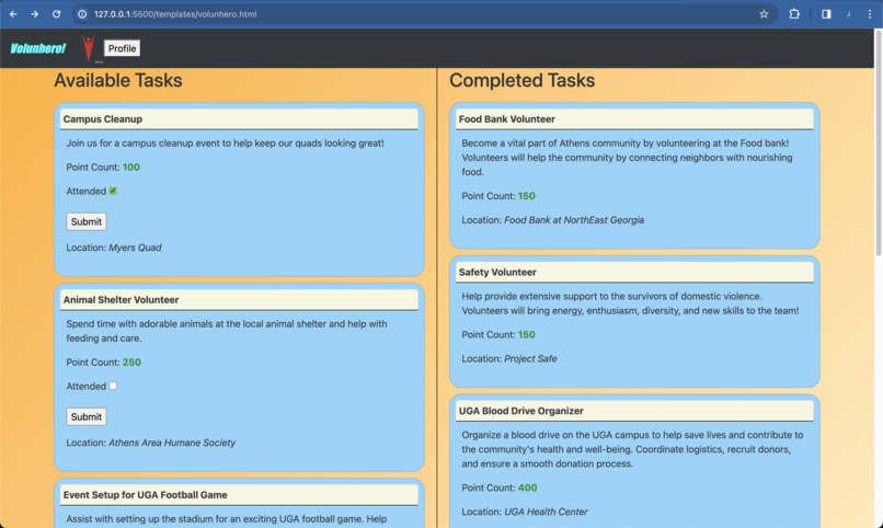 VoluntHero – screenshot 2