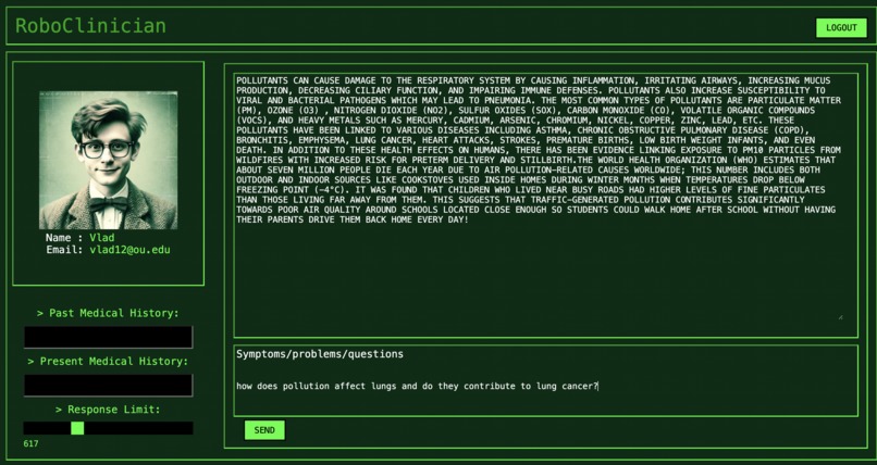 RoboClinician – screenshot 2
