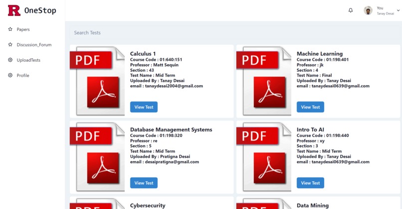 Rutgers OneStop – screenshot 2