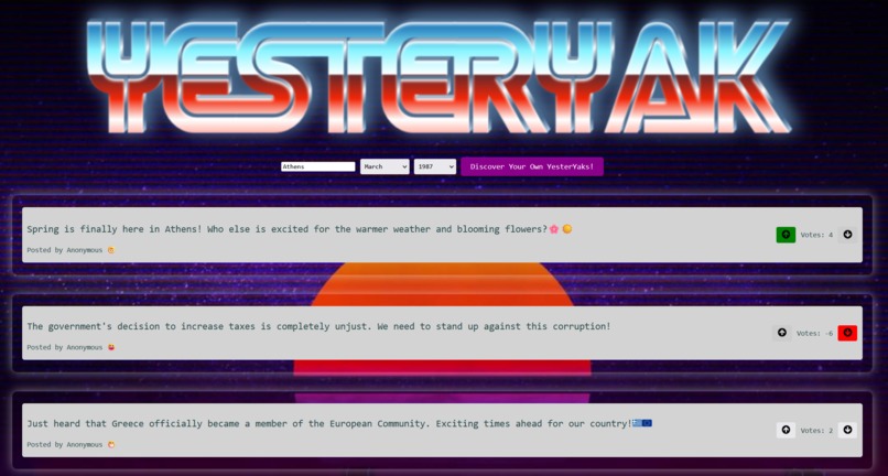 YesterYak – screenshot 1