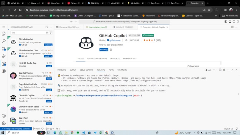  Complete the GitHub Copilot Primer – screenshot 2