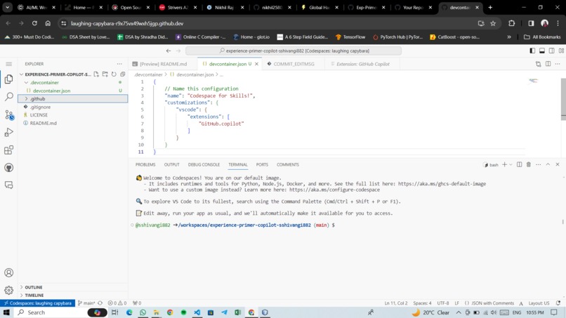  Complete the GitHub Copilot Primer – screenshot 3