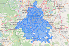Mexico City divided in sectors