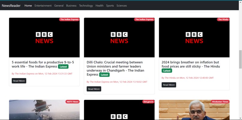 News-web – screenshot 1