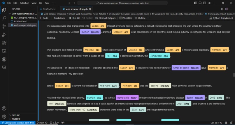 Web-Scraper-NER-Dataset-Builder – screenshot 1