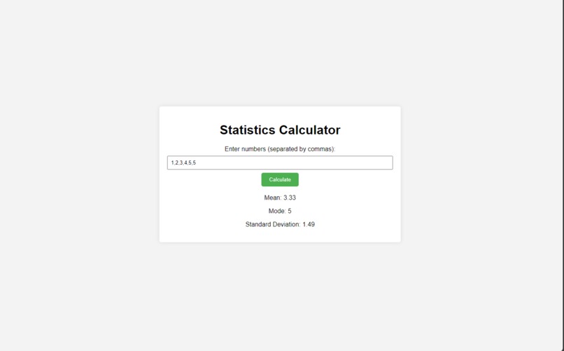 Statistics Calculator – screenshot 1