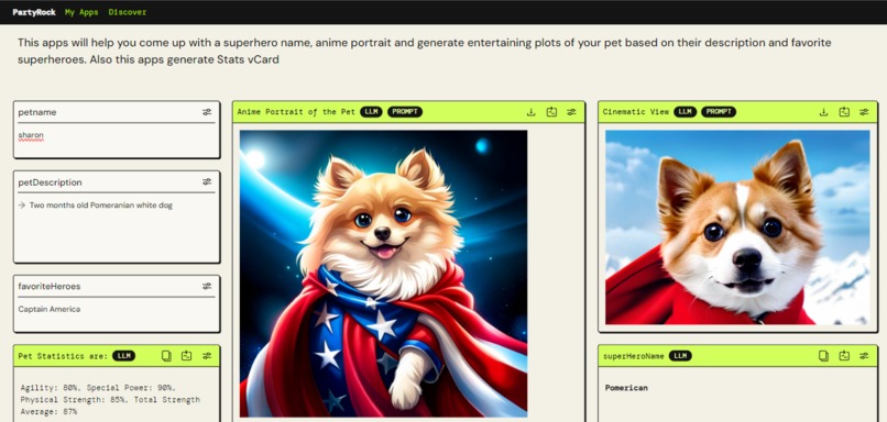 Gamemify Pet AI Hero Stats vCard – screenshot 1