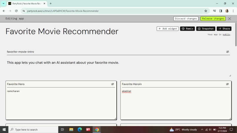 Favorite Movie Recommender – screenshot 1