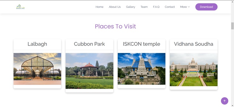 Travel guide website – screenshot 1