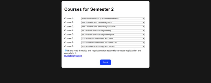 Online Academic Registration – screenshot 2