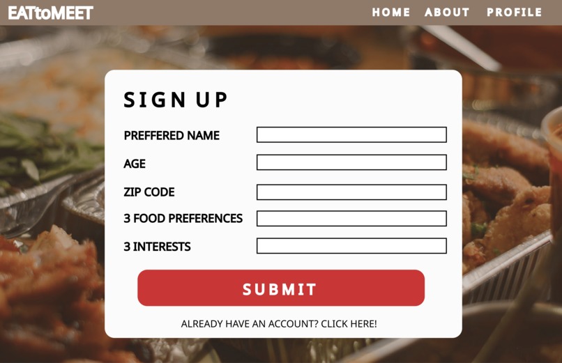 EATtoMEET – screenshot 3