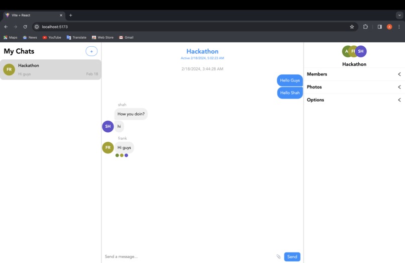 Real-Time Chat Application – screenshot 3