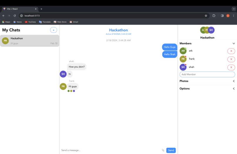 Real-Time Chat Application – screenshot 4