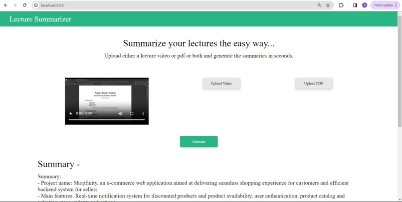 Lecture Summarizer – screenshot 1