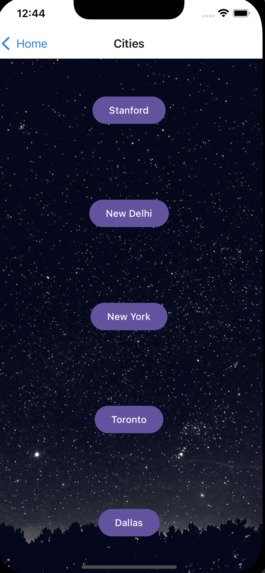 Weather app – screenshot 2