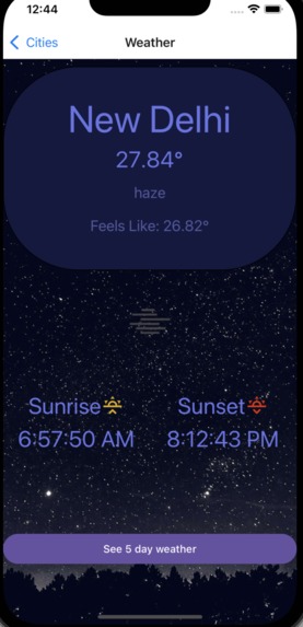 Weather app – screenshot 3