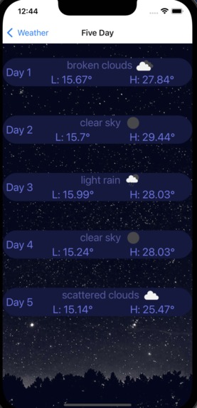 Weather app – screenshot 4